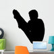 Black Gymnastics Silhouette Flip Wall Decal