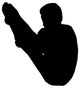 Black Gymnastics Silhouette Flip Wall Decal