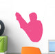 Gymnastics Silhouette Flip Pink Wall Decal