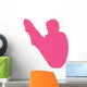 Gymnastics Silhouette Flip Pink Wall Decal