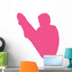 Gymnastics Silhouette Flip Pink Wall Decal