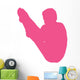 Gymnastics Silhouette Flip Pink Wall Decal