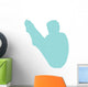 Gymnastics Silhouette Flip Blue Wall Decal