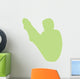 Gymnastics Silhouette Flip Green Wall Decal