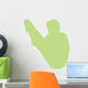 Gymnastics Silhouette Flip Green Wall Decal