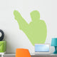 Gymnastics Silhouette Flip Green Wall Decal