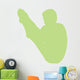 Gymnastics Silhouette Flip Green Wall Decal