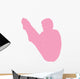 Gymnastics Silhouette Flip Pink Wall Decal