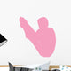 Gymnastics Silhouette Flip Pink Wall Decal