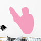Gymnastics Silhouette Flip Pink Wall Decal