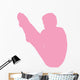 Gymnastics Silhouette Flip Pink Wall Decal