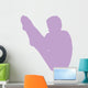 Gymnastics Silhouette Flip Lavender Wall Decal