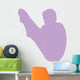 Gymnastics Silhouette Flip Lavender Wall Decal