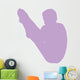 Gymnastics Silhouette Flip Lavender Wall Decal