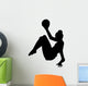Gymnastics Silhouette Ball Black Wall Decal