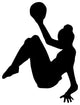 Gymnastics Silhouette Ball Black Wall Decal