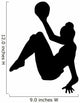 Gymnastics Silhouette Ball Black Wall Decal