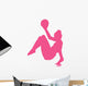Gymnastics Silhouette Ball Pink Wall Decal