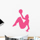 Gymnastics Silhouette Ball Pink Wall Decal