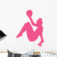 Gymnastics Silhouette Ball Pink Wall Decal