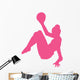 Gymnastics Silhouette Ball Pink Wall Decal