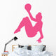 Gymnastics Silhouette Ball Pink Wall Decal