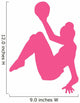 Gymnastics Silhouette Ball Pink Wall Decal