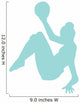 Gymnastics Silhouette Ball Blue Wall Decal
