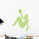 Gymnastics Silhouette Ball Green Wall Decal