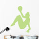 Gymnastics Silhouette Ball Green Wall Decal