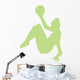 Gymnastics Silhouette Ball Green Wall Decal