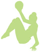 Gymnastics Silhouette Ball Green Wall Decal