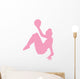 Gymnastics Silhouette Ball Pink Wall Decal