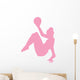 Gymnastics Silhouette Ball Pink Wall Decal
