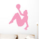 Gymnastics Silhouette Ball Pink Wall Decal