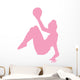 Gymnastics Silhouette Ball Pink Wall Decal