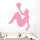 Gymnastics Silhouette Ball Pink Wall Decal