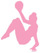 Gymnastics Silhouette Ball Pink Wall Decal