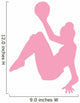 Gymnastics Silhouette Ball Pink Wall Decal