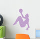 Gymnastics Silhouette Ball Lavender Wall Decal