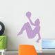 Gymnastics Silhouette Ball Lavender Wall Decal