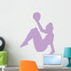 Gymnastics Silhouette Ball Lavender Wall Decal