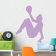 Gymnastics Silhouette Ball Lavender Wall Decal