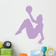 Gymnastics Silhouette Ball Lavender Wall Decal