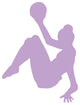 Gymnastics Silhouette Ball Lavender Wall Decal