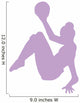 Gymnastics Silhouette Ball Lavender Wall Decal