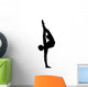 Gymnastics Silhouette Stretch Black Wall Decal