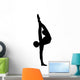Gymnastics Silhouette Stretch Black Wall Decal