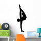 Gymnastics Silhouette Stretch Black Wall Decal