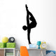 Gymnastics Silhouette Stretch Black Wall Decal